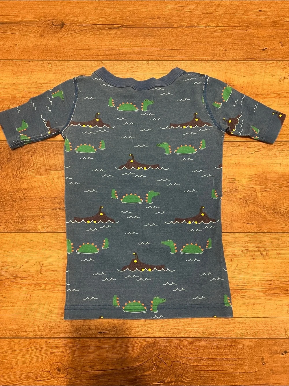 Hanna Andersson Boys Sea Monster Short Pajamas Set, size 8